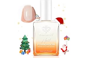 modelones 15ml Nail Strengthener Nail Natural Concealer Foundation Polish Air Dry Nail Growth Polish for Damaged Nails Iridescent Pink Imperfection Masking Gifts for Women