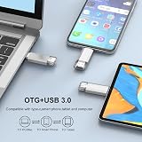 RAOYI 128GB USB C Dual Flash Drive USB 3.0 Type-C Memory Stick Sliver view 5