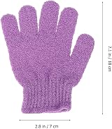 minkissy 30Pcs Five Finger Shower Gloves Exfoliator Bath Scrub Towel Body Back view 2