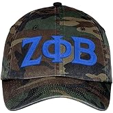 Zeta Phi Beta Lettered Camouflage Hat Military Camo