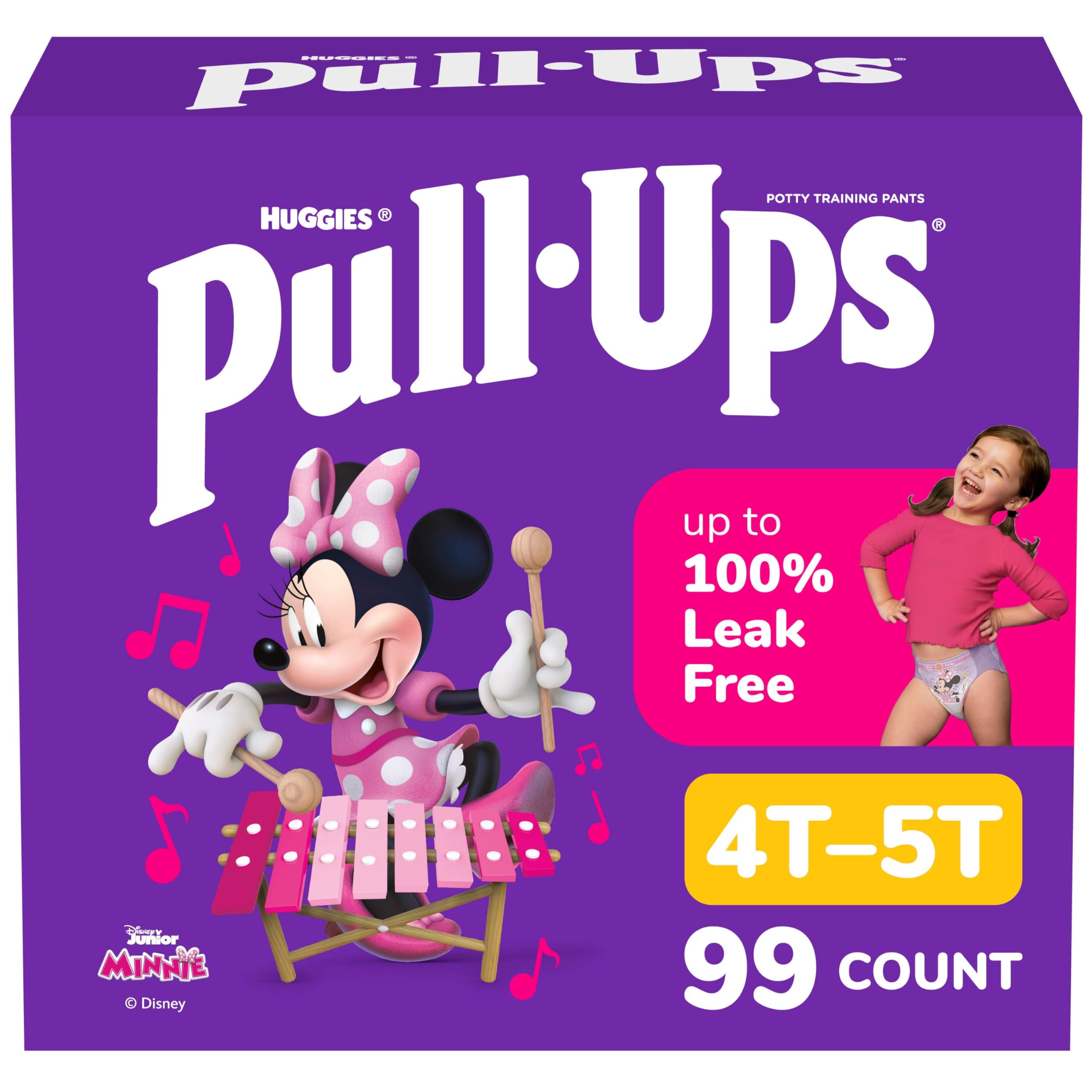 Photo 1 of Pull-Ups Girls' Potty Training Pants, Size 4T-5T Training Underwear (38-50 lbs), 99 Count (3 Packs of 33)