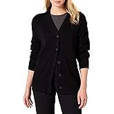 Amazon Essentials Women's V-Neck Midweight Relaxed-Fit Cardigan Sweater