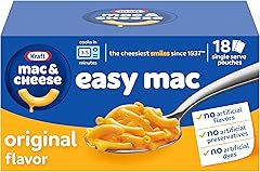 Kraft Easy Mac Original Mac & Cheese Macaroni and Cheese Dinner Microwavable Dinner, 18 ct Packets