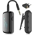 YOCOWOCO Bluetooth Transmitter Receiver for 2 AirPods/Headphones, Flight Bluetooth 5.2 Adapter for Airplane, TV, and Gym with a 3.5mm Audio Jack, Wireless BT Receiver with Mic for Car/Home Stereo