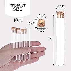 25PCS Plastic Test Tubes with Lids – 10ml Clear