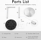 KES Free Standing Toilet Roll Holder with Weighted Base Brushed Stainless view 9