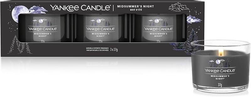Yankee Candle Scented Candles Gift Set Midsummer's Night Votive 3 Count