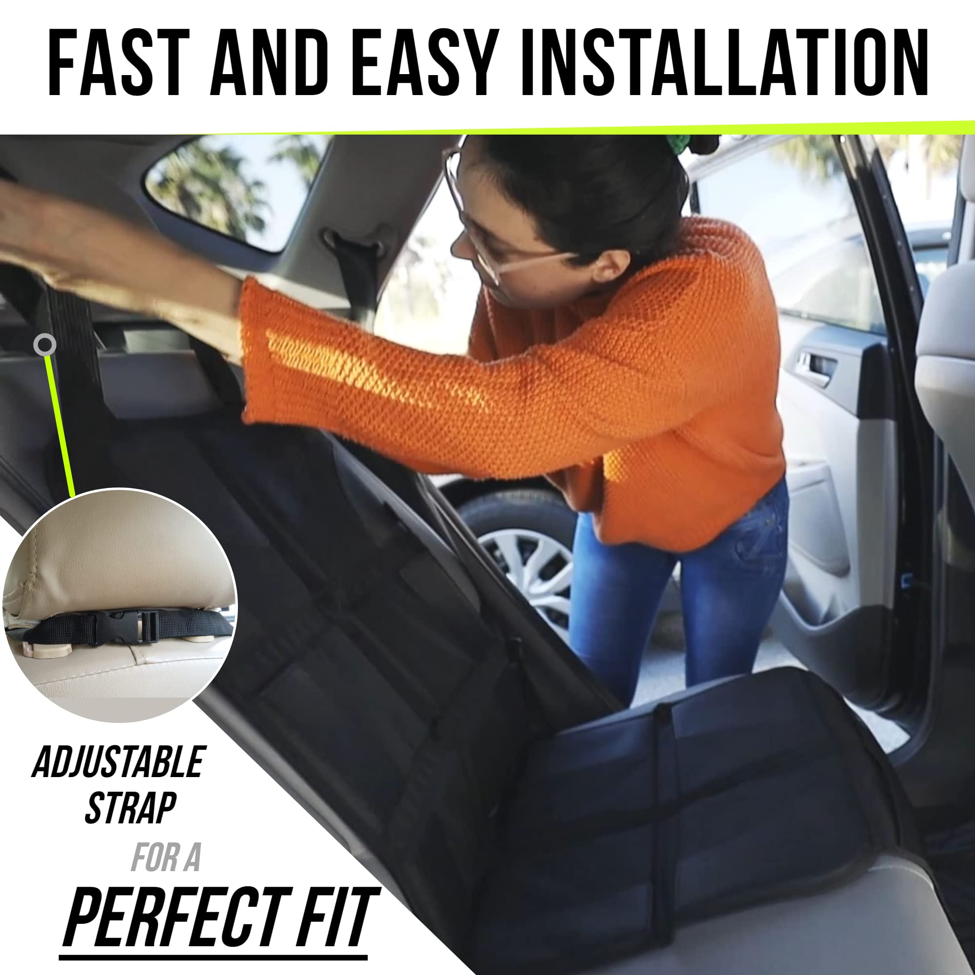 Sunferno Car Seat Protector for Child Car Seat – Baby Car Seat Cover for Ultimate Protection | Keeps Upholstery Clean, Safe & Damage-Free | Waterproof, Padded & Anti-Slip for Stress-Free Rides