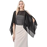 Coucoland Shawl Wraps for Women Sheer Chiffon Shawl Elegant Soft Wraps for Evening Dress Wedding Party