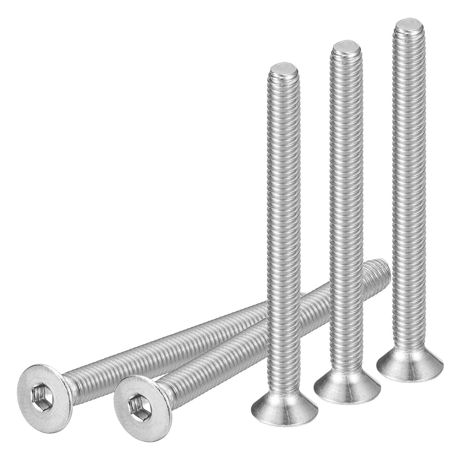 DTGN M4-0.7 x 45mm Flat Head Socket Cap Screws, 30 Pack 304 Stainless Steel Hex Socket Flat Head Screws, Full Thread, Countersunk Bolts