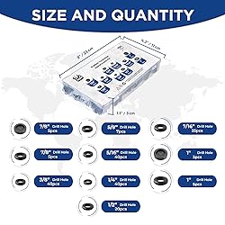 Rubber Grommet kit- Pack of 190 in 2 Types of