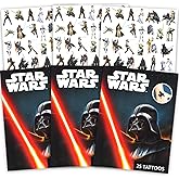 Star Wars Tattoos Party Favors Bundle for Kids - 75 Perforated Individual Temporary Tattoos for Parties, Celebrations, and More | Star Wars Party Supplies for Boys, Girls