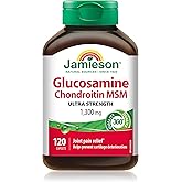 Jamieson Ultra Strength Glucosamine Chondroitin MSM 1300 mg, Provides Joint Pain Relief, Osteoarthritis Support, and Cartilag
