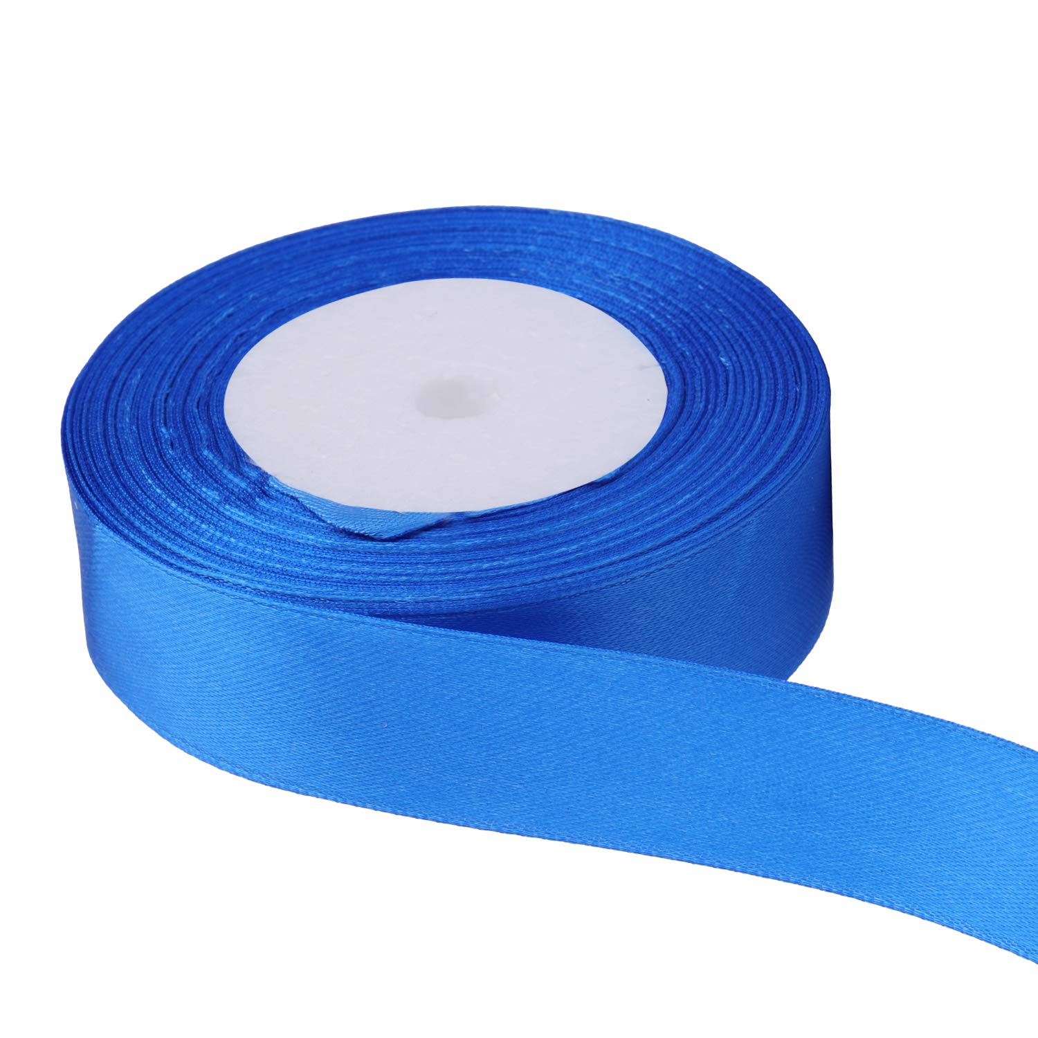 Trimming Shop Royal Blue Ribbon Roll - 25mm x 25 Metres - Double Sided Satin Brightly Coloured - 100% Polyester - for Gift Wrapping, Decorating, Arts and Craft - Machine Washable