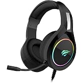 Havit Headphone Fone de Ouvido H2232d, Gamer, Iluminação RGB, com Microfone, Falante de 50mm, Conector 3.5mm, HAVIT, HV-H2232