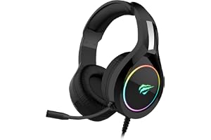Havit Headphone Fone de Ouvido H2232d, Gamer, Iluminação RGB, com Microfone, Falante de 50mm, Conector 3.5mm, HAVIT, HV-H2232d, Cabo USB para Iluminação