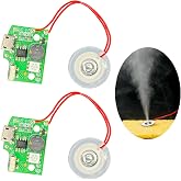 2 Pack Atomization Disc mist maker Ultrasonic Atomization Module Ultrasonic fogger DIY Humidifier with PCB 5V