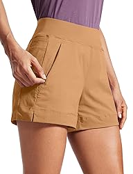 CRZ YOGA Women's Lightweight Mid Rise Hiking Shorts