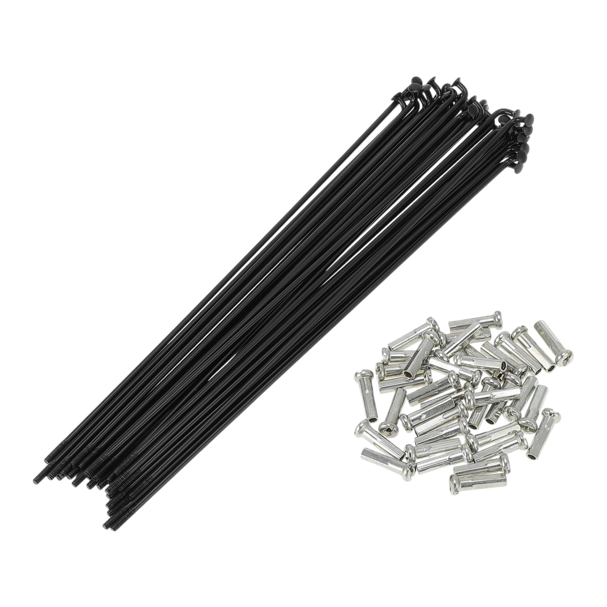 Photo 1 of INFINAUTO 14G J Bend Bicycle Spokes 14G 170mm Length Bike Wheel Spokes with Nipple for MTB Wheel Spokes Black 45 Steel 36 Set