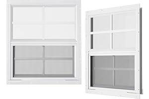 WRISIN 2 Pack Shed Windows 30" W x 36" H Flush Mount, Household Windows for Playhouses, Barns, Chicken Coop