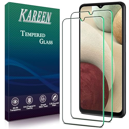 KAREEN Pack Screen Protector Designed for Samsung Galaxy A12 Tempered  Glass, Anti Scratch, Bubble Free, Case Friendly in Kuwait Whizz Screen