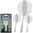 Winmau Darts Fusion Integrated Flight & Shaft System - No.2 Shape and Design - Available in Short, Intermediate & Medium - Clear, Red & Purple