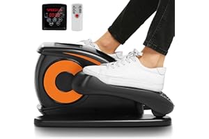 ANCHEER Under Desk Elliptical, Electric Ellipse Leg Exerciser While Sitting for Seniors Adults, Quiet Portable Motorized Seated Foot Pedal Exerciser with Remote Control for Home Office Use