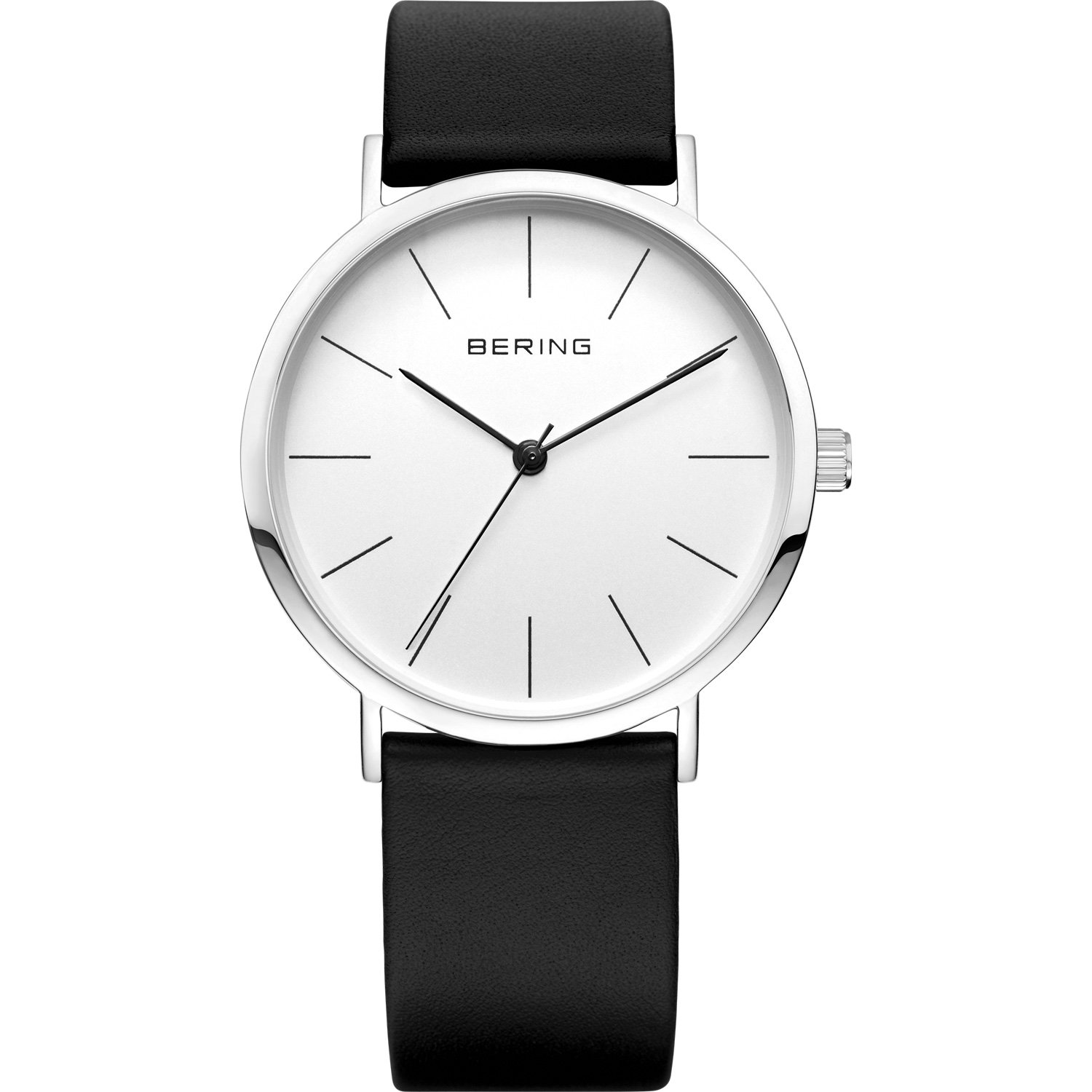 BERING Women Analog Quartz Classic Collection Watch with Calfskin Leather Strap and Sapphire Crystal 13436-404 — image 1