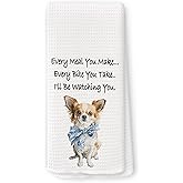 QZQE Funny Chinoiserie Chihuahua Kitchen Towels, Chihuahua Gifts for Women Dish Tea Towels for Kitchen, Dog Mom Dad Lovers Owner Gifts Decorative Hand Towel 16x24 Inch
