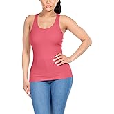 Sugar Sunday Cotton Ribbed Racerback Tank Tops for Women Basic Workout Athletic Tanks Gym Tank Top Yoga Shirts Pack 1-4