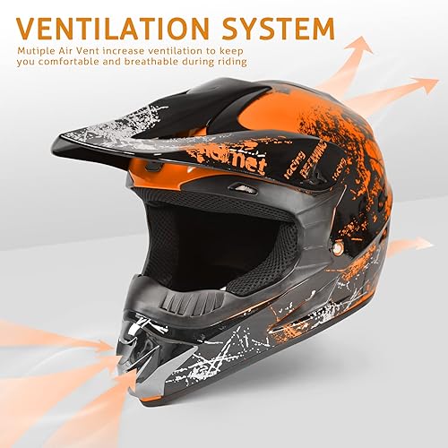 Dirt Bike Helmets Youth Motocross, Motorcycle, BMX, ATV, Off-Road