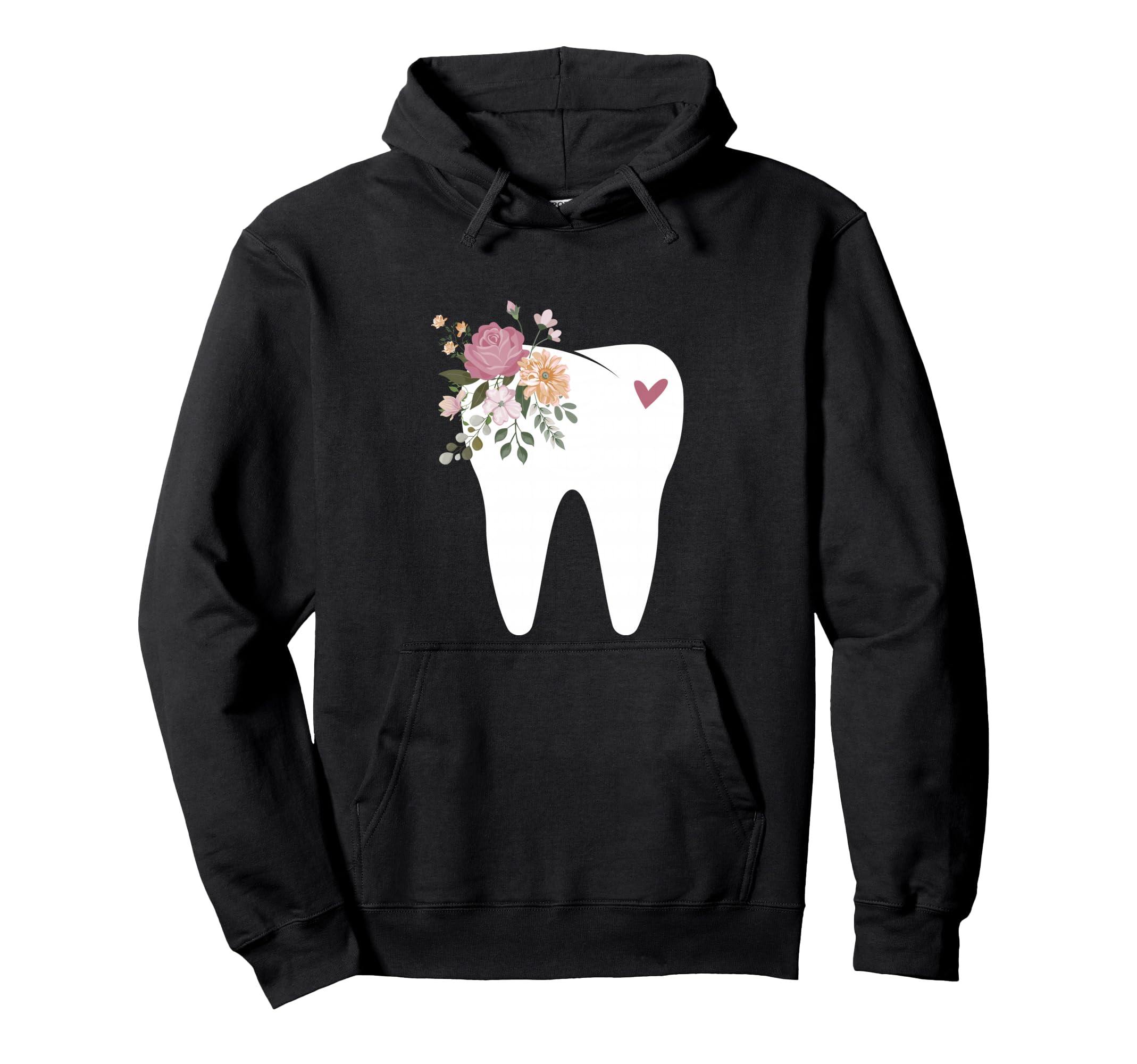 Dentist Dental Assistant Oral Hygienist Tooth Flower Pullover Hoodie