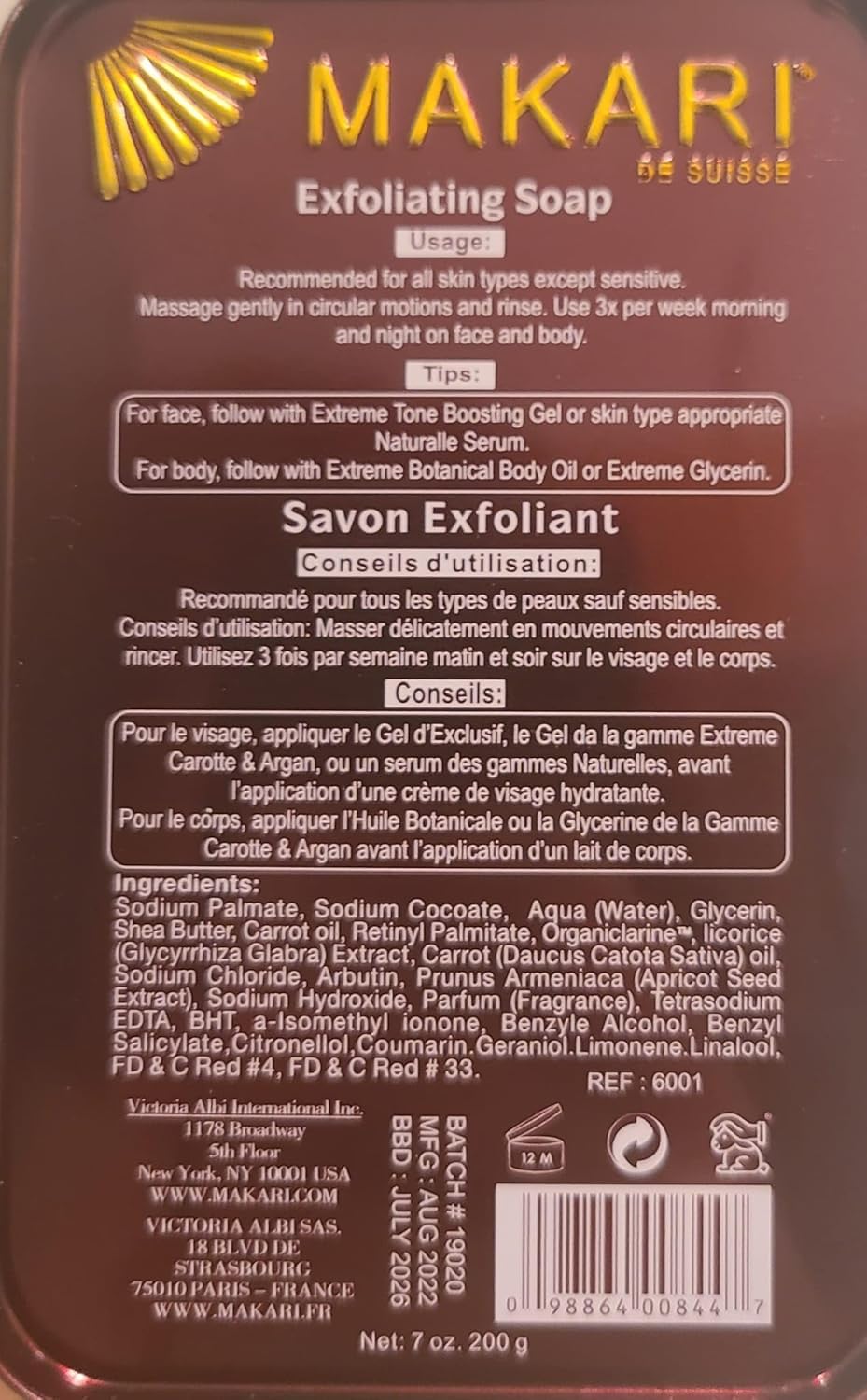 MAKARI Exclusive 3 Piece Skincare Gift Set - Exfoliating Soap, Body Milk & Face Cream Formulated with Organiclarine Ideal for All Skin Types, Botanical Self Care Kit for Women