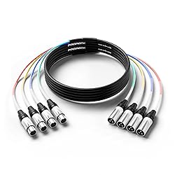 PRORECK 15ft Snake Cable, 4-Channel Shielded Audio
