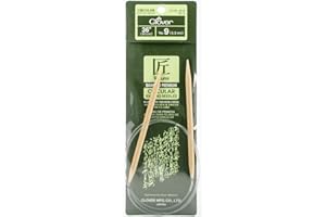 Clover Takumi Bamboo Circular 36-Inch Knitting Needles, Size 9 (3016/36-09)