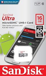 SanDisk 16 GB Ultra Android MicroSDHC Memory Card White view 2