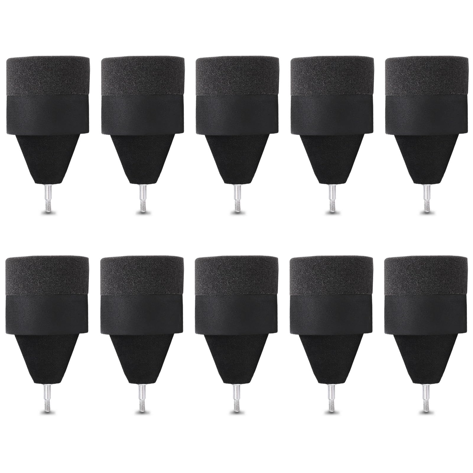 HERCHR Sponge Arrowhead, 10pcs Safe Impact Absorbing Soft Sponge Foam Tip Arrow Heads Practice Broadheads Replacement for Archery CS Game
