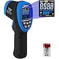 Temperature Gun, INFURIDER YF-1500C Infrared Thermometer Gun, -58℉~2732F Laser Thermometer Gun, NCV Digital Infrared Thermometer 30:1 High IR Temp Gauge Pyrometer with Color LCD Screen Max/Min Alarm