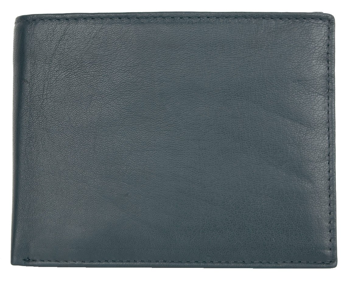 Dark Blue Genuine Leather Wallet Designer Italiano