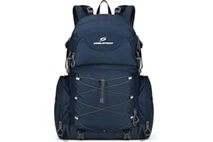 Maelstrom Hiking Backpack, 40L Waterproof Camping Daypack for Men and Women, Lightweight Travel Pack with Rain Cover-Blue