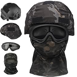 SANYETS Tactical Helmet with Helmet Cover, Airsoft
