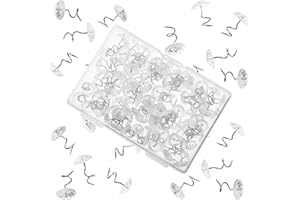 YBEATY 200 Pcs Bed Skirts Pins Clear Head Screw Twist Pins Upholstery Tacks Dust Ruffle Headliner Clips for Hold Bedskirt Slipcovers Couch Sofa Covers Furniture Other Fabrics Bedding Accessories
