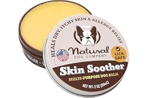 Natural Dog Company Skin Soother Balm for Dogs – 2 oz Tin All Natural Hot Spot & Rash Relief – Organic Itchy Skin Soothing Moisturizer for Dry, Red, Crusty Skin – Lick-Safe Dog Balm, Made in USA