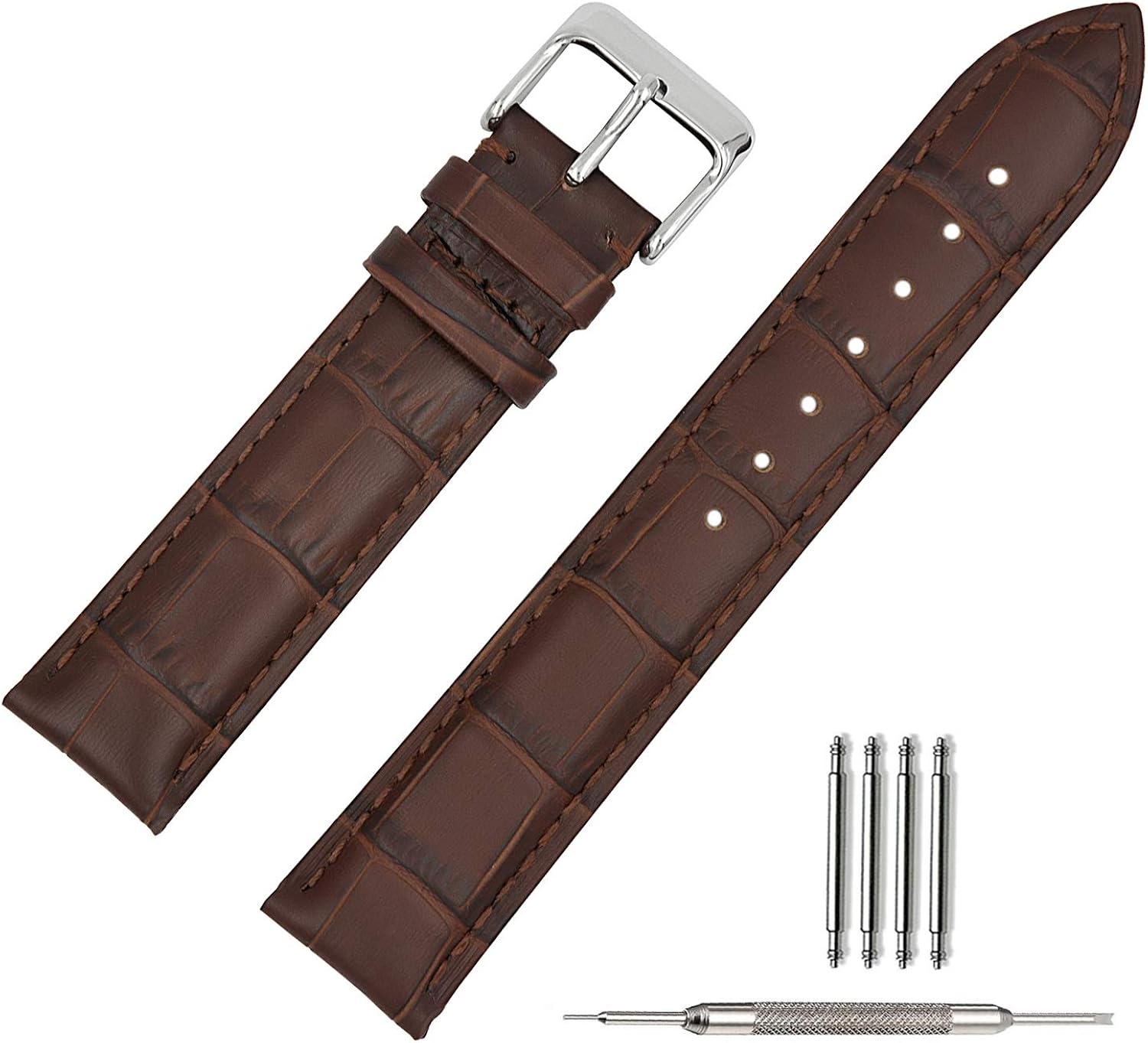 Cinturino In Pelle Per Orologio 24 Mm – Stile Retrò, Universale E Fatto A Mano