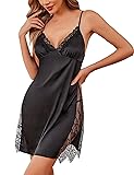 Avidlove Womens Satin Nightgown V Neck Sleepwear