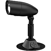 LEDMyplace 10W LED Wall Mount Round Dimmable Spotlight Lighting, 3000K, Warm White, 900 Lumens, Clear Glass, 120V, ETL Listed, Spotlight for Stage, Bar, Studio, Theater, Black Textured Finish