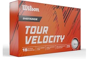 WILSON Tour Velocity Distance Golf Balls - 15 Pack, White