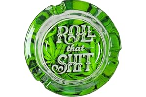 DRAGON ROLLING TRAY Pot Leaf Weed Cigarette Ashtray for Outdoors and Indoors Use… green