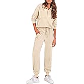 PRETTYGARDEN Women's Fall 2 Piece Lounge Sets Zip Up Sweatshirt Jogger Pants Sweat Track Suits Travel Outfit Winter Clothing