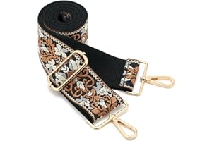 ZOOEASS Wide Shoulder Strap Adjustable Replacement Belt Guitar Style Crossbody Bag Handbag Strap Multicolor Canvas Straps